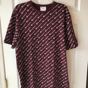 champion heritage tee all over script